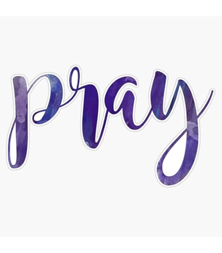"Pray" Script Vinyl Decal - 5 Inch Waterproof Sticker For Cars, Laptops & Windows