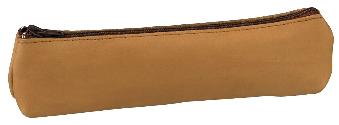 Elba Trapeze Tote 19 x 5 cm with Zip Closure Natural Leather Beige