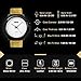 Mens Unique Analog Quartz Watch, Waterproof Business Casual Leather Dress Wrist Watch with Simple Fashion Classic White Time Mark Design Key Scratch Resistant Face 98FT 30M Water Resistant - White