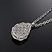 CC Kimico™ Sapphire Stainless Steel Pendant Diamond Tone Sweater Long Chain Necklace