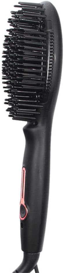 Professional Steam Hair Straightener Brush Mini Negative Air Ions Hair Comb Tourmaline Nano Ceramic Electric Hair Straight Bru-Black