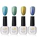 Ukiyo 4pcs Gel Nail Polish Set Rainbow Series Soak off UV LED Gel Lacquer Varnish Pedicure French Nail Art 4 Colors Combo