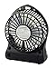 Topwell 4-inch Vanes 3 Speeds Electric Portable Mini fan Rechargeable Desktop Fan Battery/ USB Powered Laptop PC Mute Cooler Cooling Operated Cool Cooler Fan with Rechargeable Battery and USB Charge Cable (Black)