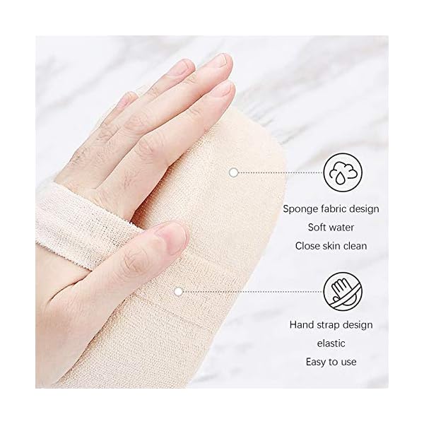 Natural Loofahs Sponge, 2Pcs Soft Exfoliating Bathing Shower Loofah Scrubber Brush for Men and Women for Hot Spring Bath…