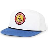 WHISKEY BENT HAT CO. Cow Punchin Adjustable Snapback Hat (White/Teal)