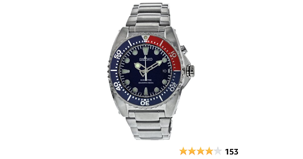 Amazon.com: Seiko De los hombres Kinetic ska369 Bisel Azul Esfera Azul,  Rojo y 200 m reloj de buceo : Seiko: Ropa, Zapatos y Joyería