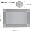 Panngu-Modern-Placemats-Set-of-6-Premium-Table-Place-Mat-with-6x-Placemats6x-Coasters-Heat-Resistant-Washable-445X30cm-Simple-Silver-Grey Panngu Modern Placemats Set of 6, Premium Table Place Mat with 6x Placemats+6x Coasters Heat Resistant Washable, 45X30cm…