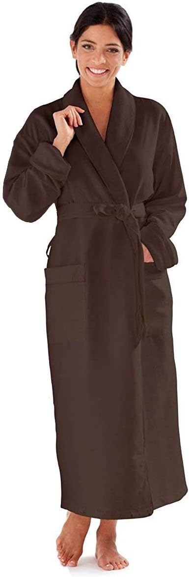 Boca Terry Womens Robe, Luxury Microfiber Bathrobe, Medium, Large, XXL and XXXXL