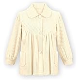 Collections Etc Soft Fleece Button Down Bed Jacket with Pockets - Comfy Flattering Fit Over Pajamas or Nightgown