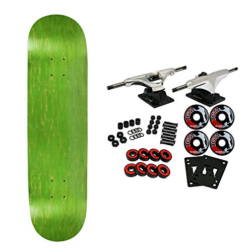 Moose Complete Skateboard STAINED GREEN 8.5 Silver/Black
