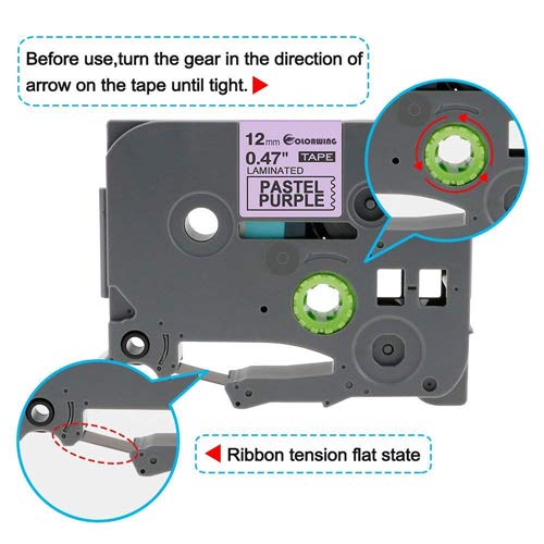 P Touch 0.47'' Label Tapes (White/Berry Pink/Purple/Blue/Pink) Compatibel Brother TZe 231 MQP35 MQF31 MQ531 MQE31 Standard Laminated Cassette for P-Touch PT-D210 PT-D400 PT-H110 PT-D200