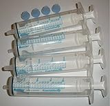 BAXA ExactaMed Oral Liquid Medication Syringe 20cc/20mL 4/PK Clear Medicine Dose Dispenser With Cap Exacta-Med BAXTER Comar Latex Free