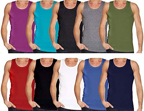GenericNew Mens Gaffer Brand Multi Pack Lot Basic Regular Fit Cotton Vest Tank Top