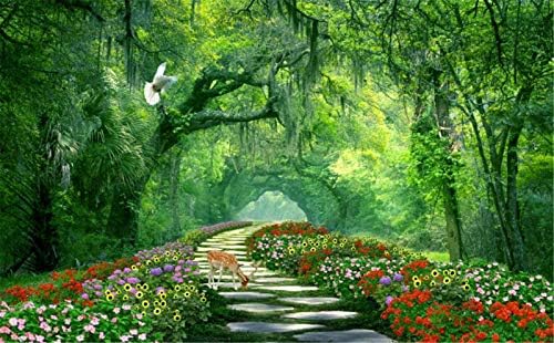 森のリビングルームの3dウォールステッカーの壁画 壁紙ステッカー三次元のウォールミューラル Size 300 豊富な品 0cm