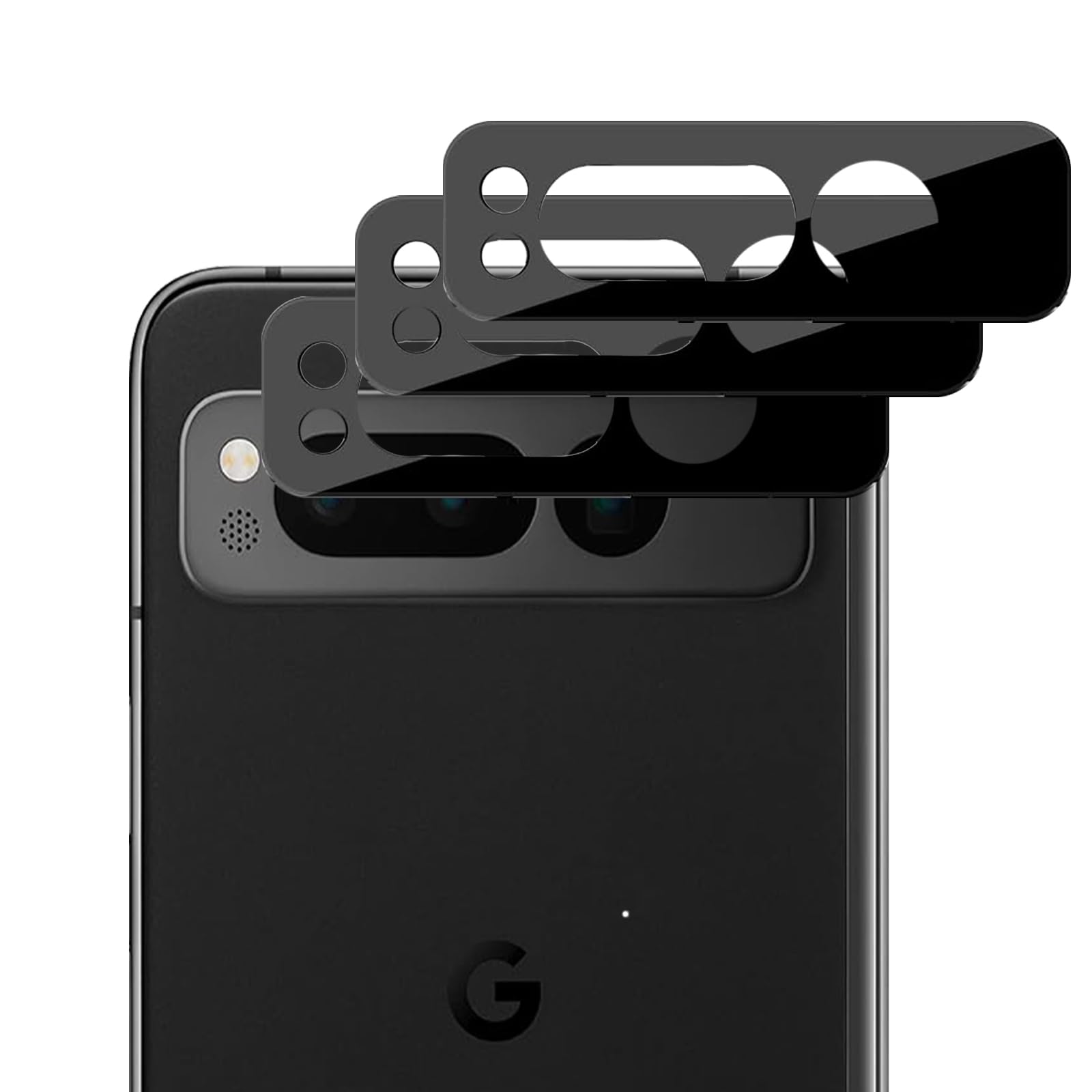 KUSINHOKA 3 Packs Camera Lens Protector for Google Pixel Fold,Scratch Resistant,Scratch Resistant,Ultra HD Clear 9H Glass Camera Lens Protector for Google Pixel Fold，Black
