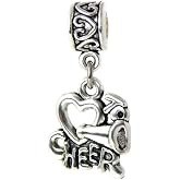 Dangle Love to Cheer Charm Bead for Bracelets