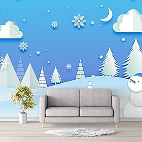 Wall Murals for Bedroom Snowflakes Large Removable Wallpaper Peel and Stick Wall Stickers - 66x96 inches