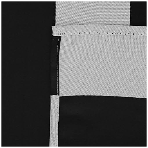 Deconovo Striped Blackout Curtains Rod Pocket Black And Greyish