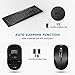 Mpow Wireless Keyboard and Mouse Combo, Ultra-thin Chiclet Keyboard and Mute Mouse, 2.4GHz 26ft Wireless Connection with USB Receiver for PC Desktop Computer Laptop Mac Tablet