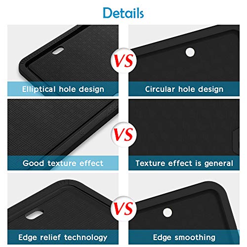 YOOHE License Plate Frame - Silicone License Plate Frame with Anti-Rust, Rain-Proof and Anti-Rattle for Standard U.S. License Plate