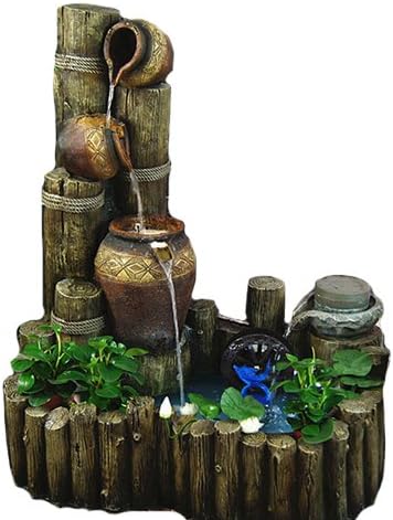 Amazon ミニ噴水台 ウォーターファウンテン 材木水車 壺 和風タイプ 臼 インテリア 贈り物 Nn503 Ss05 置物 オブジェ オンライン通販