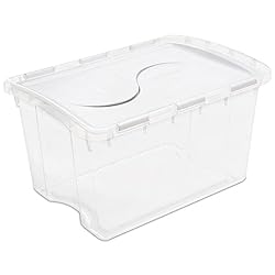 Sterilite 48 Qt Hinged Lid Storage Box, Stackable