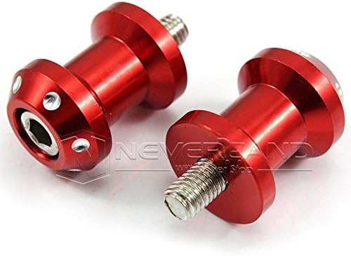 Maxry(TM) 2pcs 8mm Motorcycle Stands Screw Swingarm Spools For Yamaha YZF R1 R6 R6S FZ6 FZ8 XJR 1300 Red Free &amp;Drop shipping C10