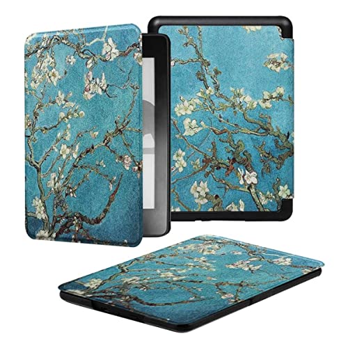 Capa Para Kindle 11ª Geração 2024 e 2022 (C2V2L3 e RS23CV) - Rígida - Sistema de Hibernação - Fechamento Magnético (Apricot Flower)