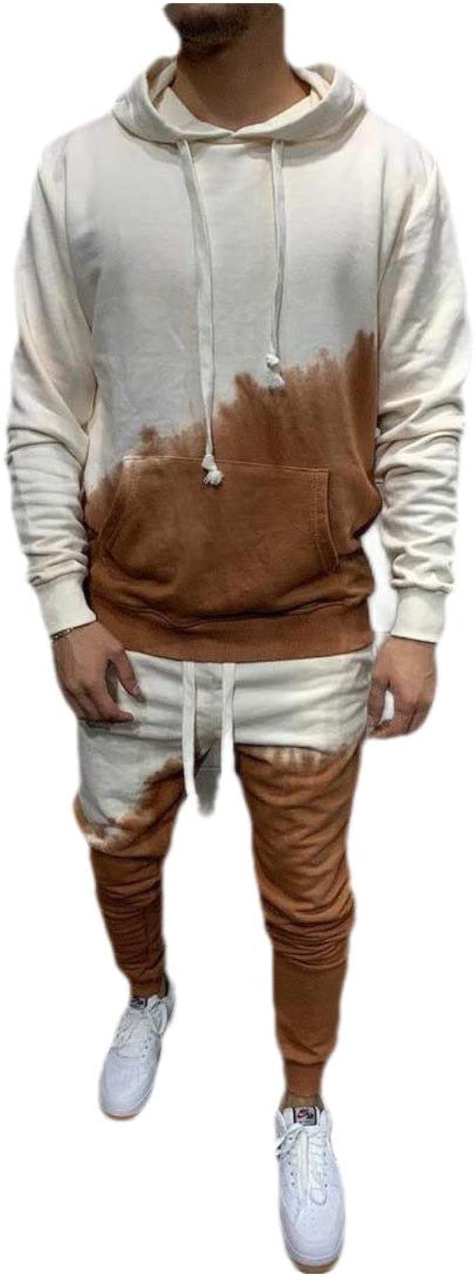 Energywd メンズパーカー2ピースアクティブリラックスフィットグラデーションランプスウェットスーツセット トレーナー パーカー 通販 Amazon