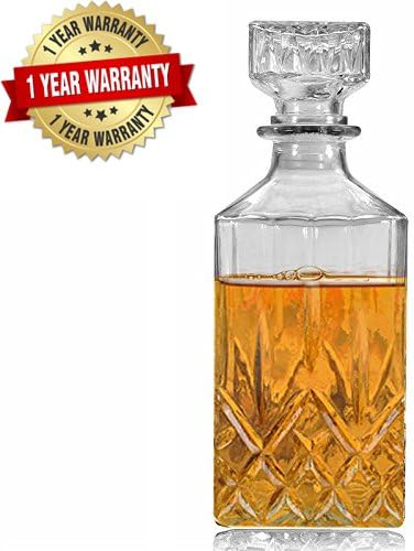 Nakcase Whiskey Decanter Liquor Lead Free Glass alcoho Decanter crystal 750ml