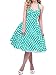 BI.TENCON 1950s Halter Style Vintage Polka Dot Swing Party Dress