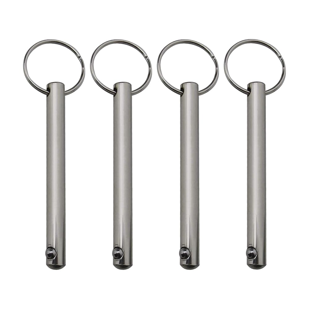 4PCS Quick Release Pins Diameter 6mm Bimini Top Pin with Spring Loaded Ball Bimini Tops for Boats Accessories Marine Hardware 6*70mm/0.24*2.76in