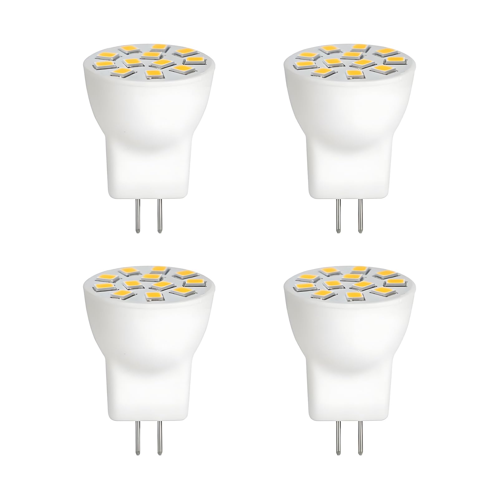 Photo 1 of Makergroup MR8 LED Bulbs 2W, 12V MR-8 GU4 Light Bulbs, Warm White 2700K-3000K for Outdoor Low Voltage Landscape Lighting and Tree Lights 2W Pack of 4