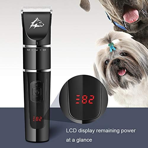 犬のバリカン 低ノイズの犬の毛づくろいバリカンペットの毛のトリマー充電式ペットの毛づくろいツールプロの犬の毛づくろいキットはさみ櫛付き犬のための最高のバリカン猫ペット Bmw6k 2 797円