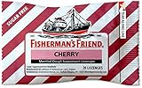 Cough Drops by Fisherman's Friend, Cough Suppressant and Sore Throat Lozenges, Cherry Sugar Free Menthol Flavor, 20 Count