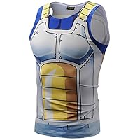 PIZOFF Mens Sleveless Quickly Dry 3D Cartoon Print Work Out Compression Tank Top Y1783-20-L