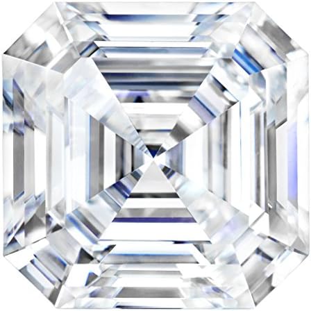 Forever One Asscher Cut Moissanite by Charles &amp; Colvard (6.5)