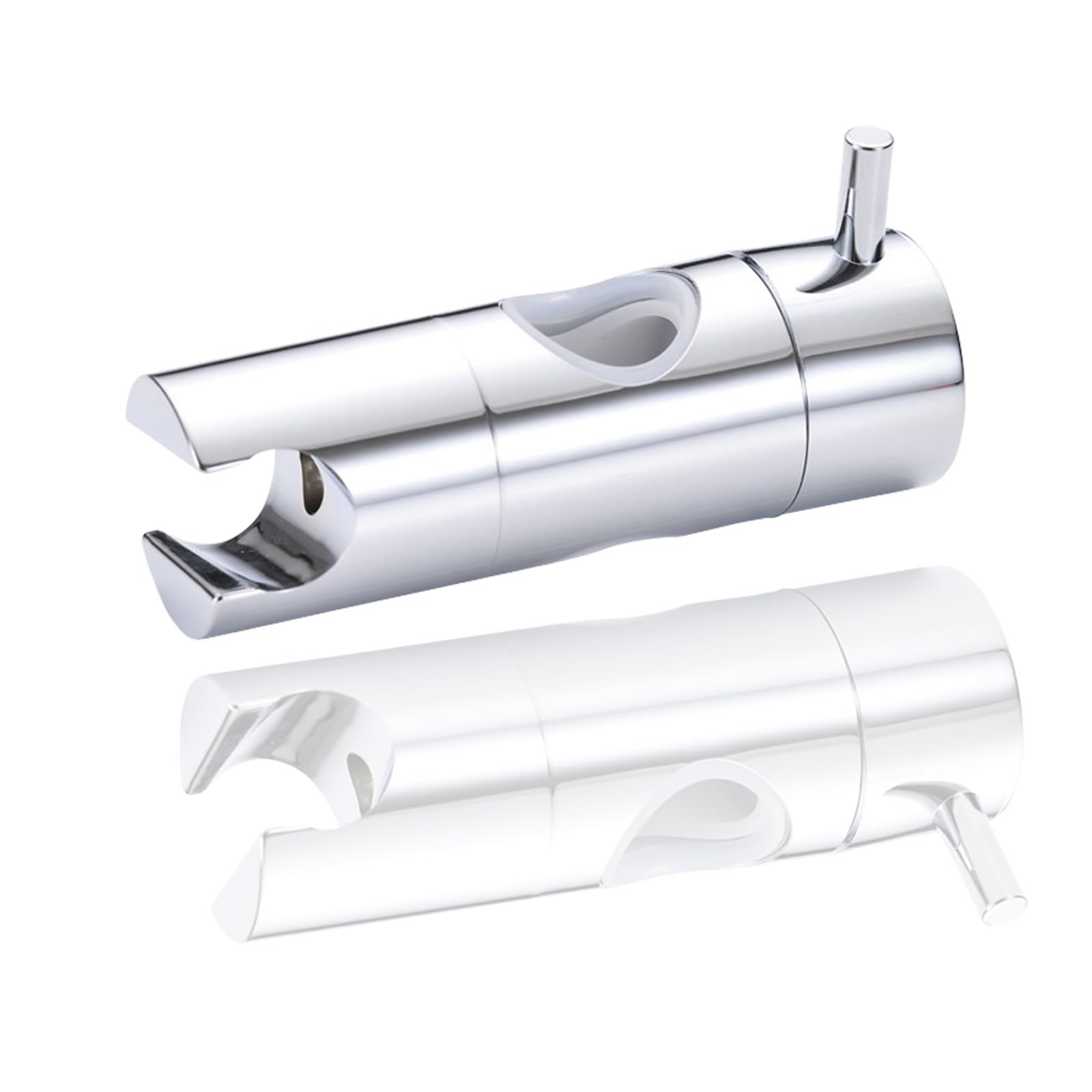AWAVM Shower Bracket, Universal, Adjustable, Rotating, Silver, ABS Plastic, Wall Mount