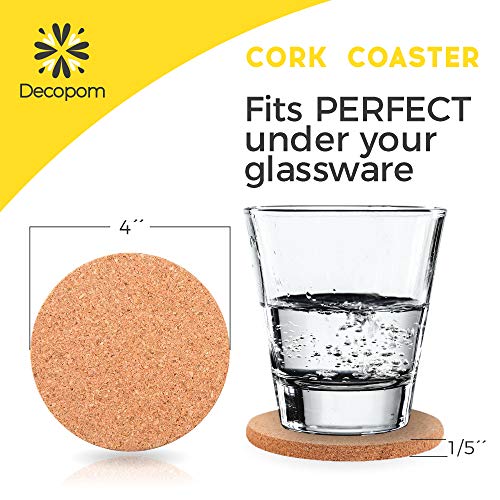 3 Natural+Coasters+Round+Holder+Storage