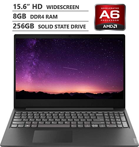 2019 Newest Lenovo Ideapad S145 15.6″ HD TN Widescreen Laptop, AMD A6-9225 Dual-Core Processor up to 3.00GHz, 8GB RAM, 256GB Solid State Drive, HDMI, Wireless-AC, Bluetooth, Windows 10, Granite Black