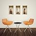 The Nisha Art Magic 3D Vinyl Removable Wall Sticker Decals DIY, Set of 3, Brown Vases