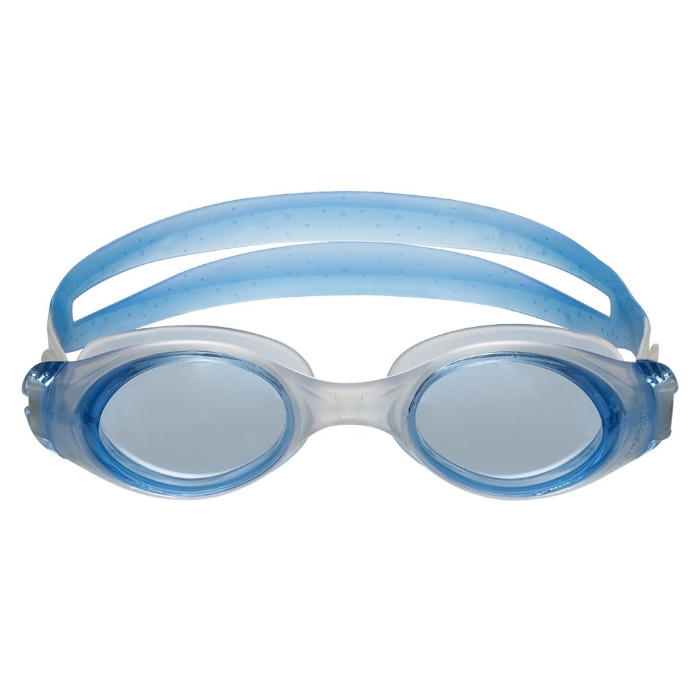 Barracuda Swim Goggle SUBMERGE - Slanted Lenses One-piece Frame, Anti-Fog UV Protection, Shatter-resistance for Adults Men Women IE-13355 (BLU/BLU)