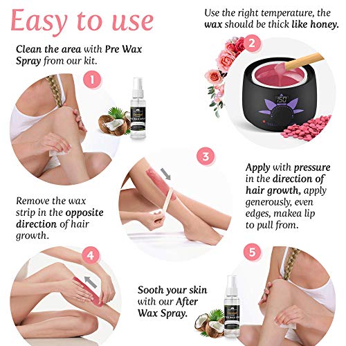 image for Tress Wellness Hard Wax Beans Wax Beads 0.75 lb - Waxing Beads Rose - 