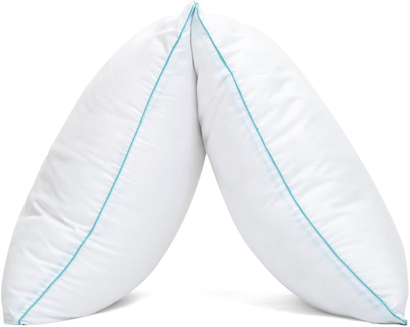Sleepy Folks - Premium Bed Pillows 2 Pack, Silky Polyester Cover, Down Hotel Pillows, Hypoallergenic Washable Pillows, Best Pillows For Sleeping Side Back Stomach Sleepers
