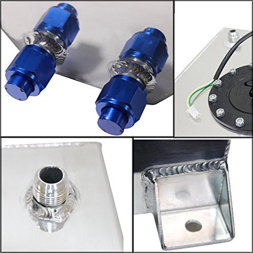 10 Gallon OEM New Polished Aluminum Fuel Cell Gas Tank & Level Sender Hot Rod Rat Rod V8