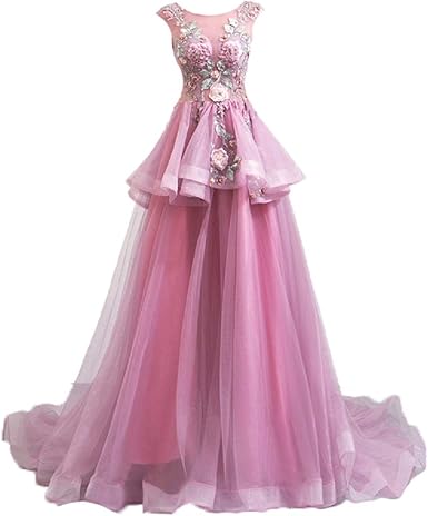 pink and purple prom dress