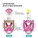 VICOODA Full Face Snorkel Mask for Kids and Adults [2018 New Version], 180° Panoramic View,Anti-Fog, Anti-Leak, One Size Snorkeling Mask with GoPro Mount, Head Full Face Snorkel Mask - Rose