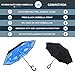 Reverse Inverted Inside Out Umbrella - Upside Down UV Sun Protection Windproof Brella That Open Better Than Most Umbrellas, Reversible Folding Double Layer, Suitable for Golf, Car, Women and Men