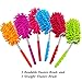 Aneco 6 Pack Microfiber Bendable Extendable Dusters Brush Washable Dusting Brush with Telescoping Pole for Home Office Car, 3 Bendable and 3 Straight