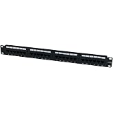 StarTech 24-Port 1U Cat6 Patch Panel, 110 Punch Down (C6PANEL24) | Network, RJ45 Ethernet, Rackmount, Color coded T568A and T568B, Writable erasable port marking surfaces, Mount, ISO/IEC 11801